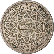 Moeda, Marrocos, Mohammed V, 20 Francs, AH 1366/1946, Paris, EF(40-45)