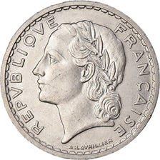 Moneta, Francja, Lavrillier, 5 Francs, 1938, Paris, EF(40-45), Nikiel, KM:888