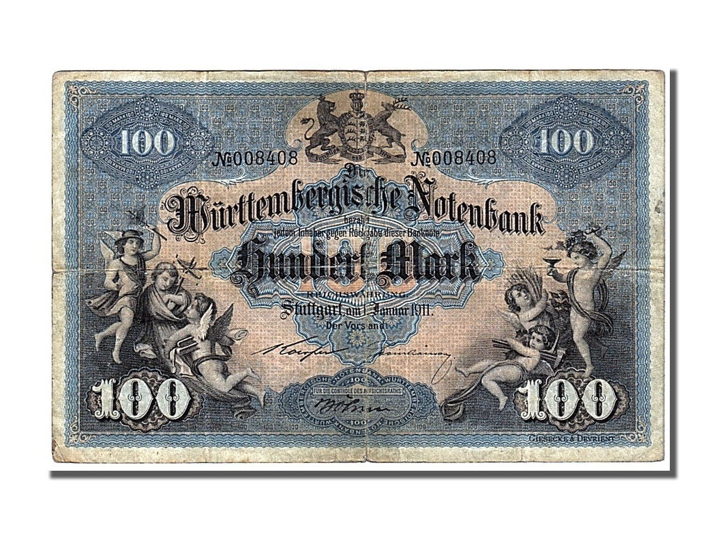German States, 100 Mark, 1911, KM #S979b, 1911-01-01, EF(40-45), 008408