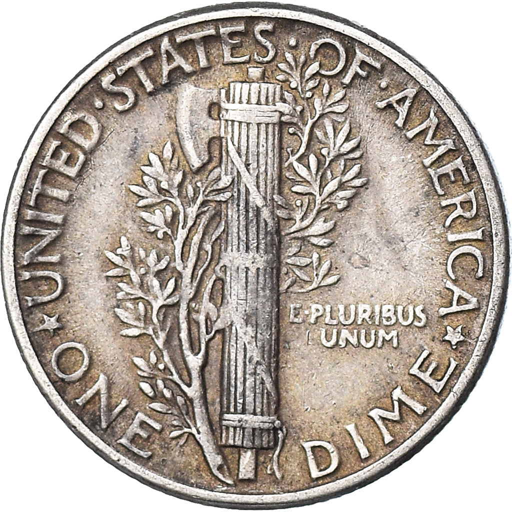 Moneda, Estados Unidos, Mercury Dime, Dime, 1945, U.S. Mint, Philadelphia, MBC