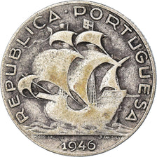 Monnaie, Portugal, 2-1/2 Escudos, 1946, TB, Argent, KM:580