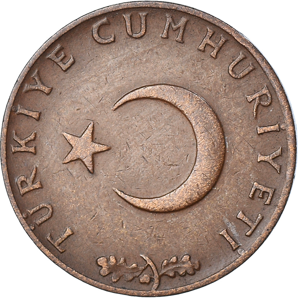 Moneta, Turchia, 10 Kurus, 1962, BB, Bronzo, KM:891.1