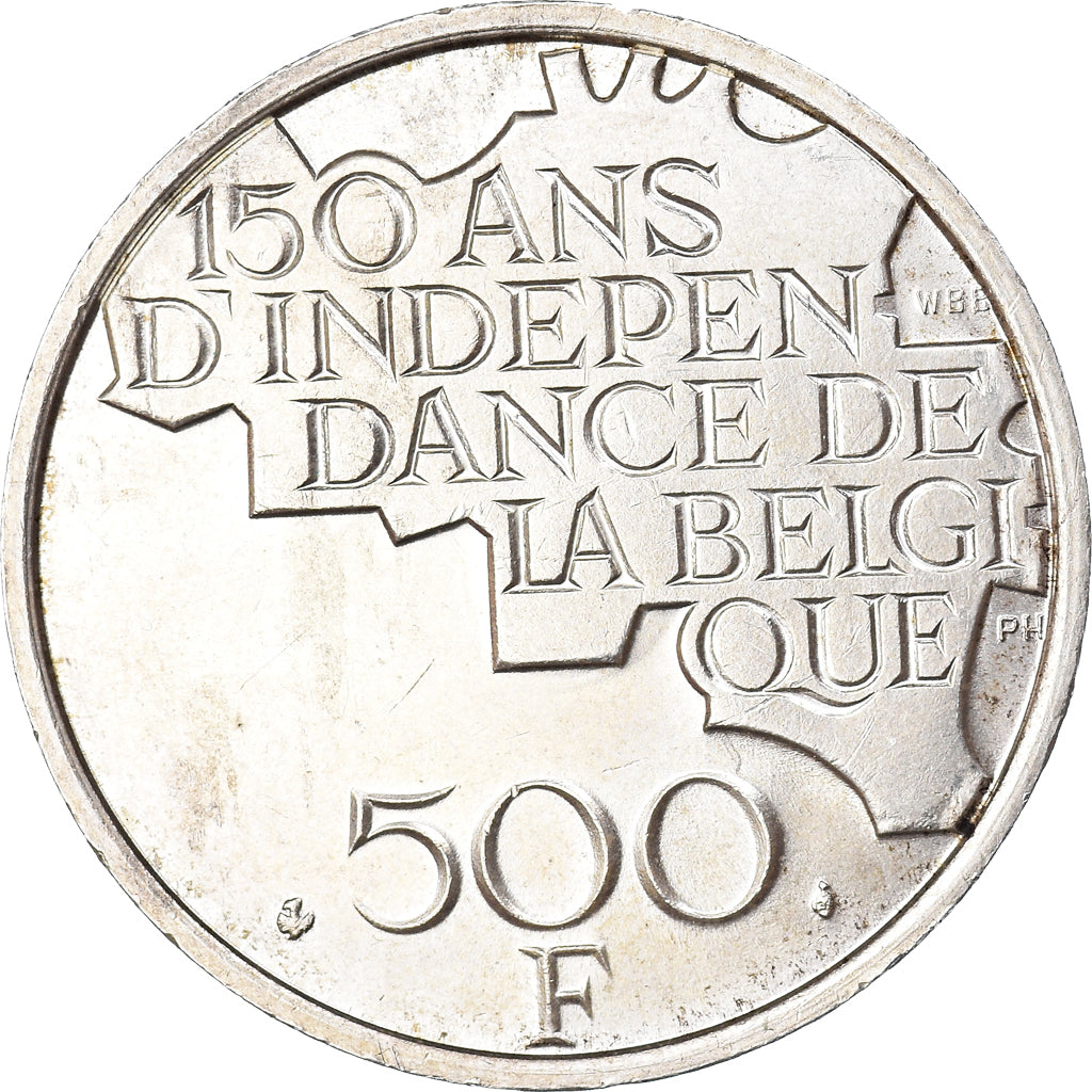 Coin, Belgium, 500 Francs, 500 Frank, 1980, Brussels, EF(40-45), Silver Clad