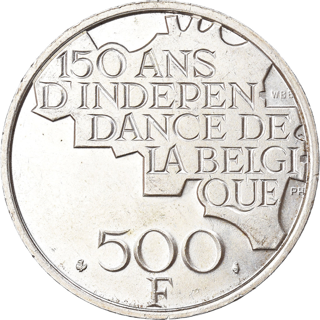 Coin, Belgium, 500 Francs, 500 Frank, 1980, Brussels, EF(40-45), Silver Clad