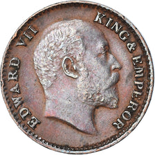 Coin, INDIA-BRITISH, Edward VII, 1/12 Anna, 1 Pie, 1905, EF(40-45), Copper