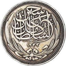 Coin, Egypt, Hussein Kamil, 20 Piastres, 1916, EF(40-45), Silver, KM:321