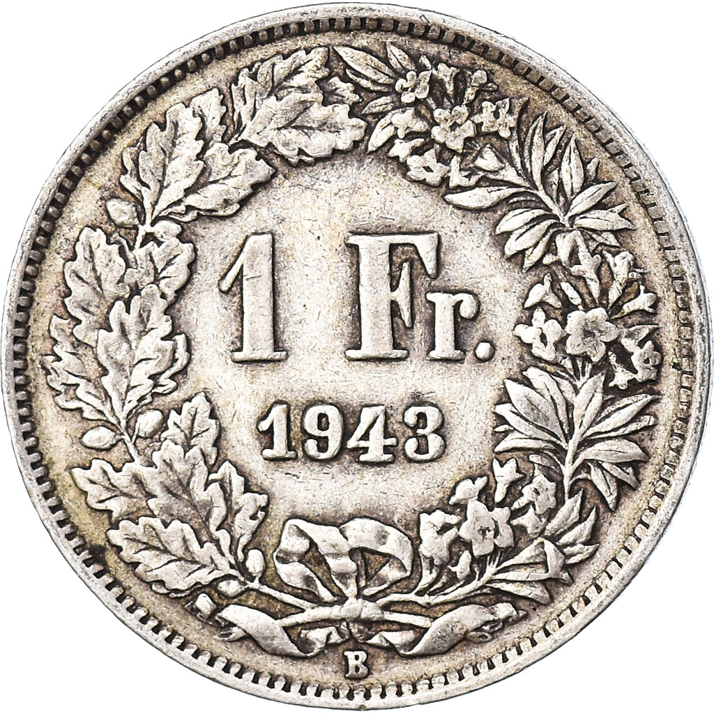Moneta, Svizzera, Franc, 1943, Bern, BB, Argento, KM:24