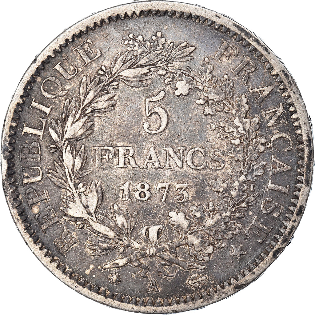 Monnaie, France, Hercule, 5 Francs, 1873, Paris, TTB, Argent, Gadoury:745a