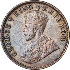 Monnaie, Inde britannique, George V, 1/4 Anna, 1917, TTB, Bronze, KM:512