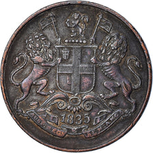 Monnaie, Inde britannique, 1/4 Anna, 1835, Bombay, TTB, Cuivre, KM:446.2