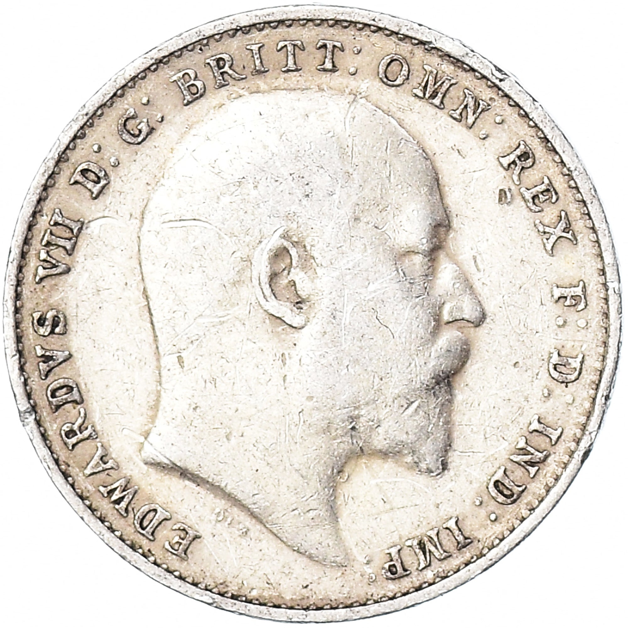 Coin, Great Britain, Edward VII, 3 Pence, 1908, EF(40-45), Silver, KM:797.2