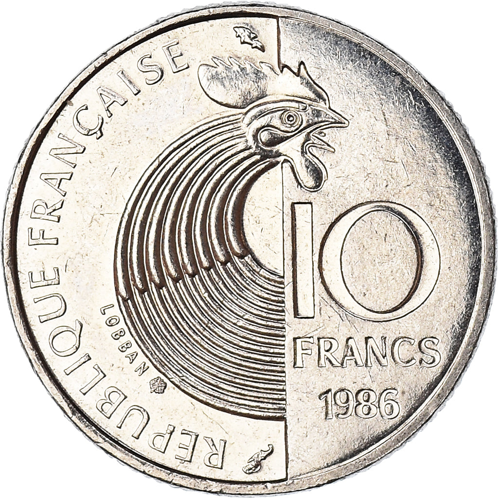 Coin, France, Schumann, 10 Francs, 1986, AU(50-53), Nickel, KM:958, Gadoury:825
