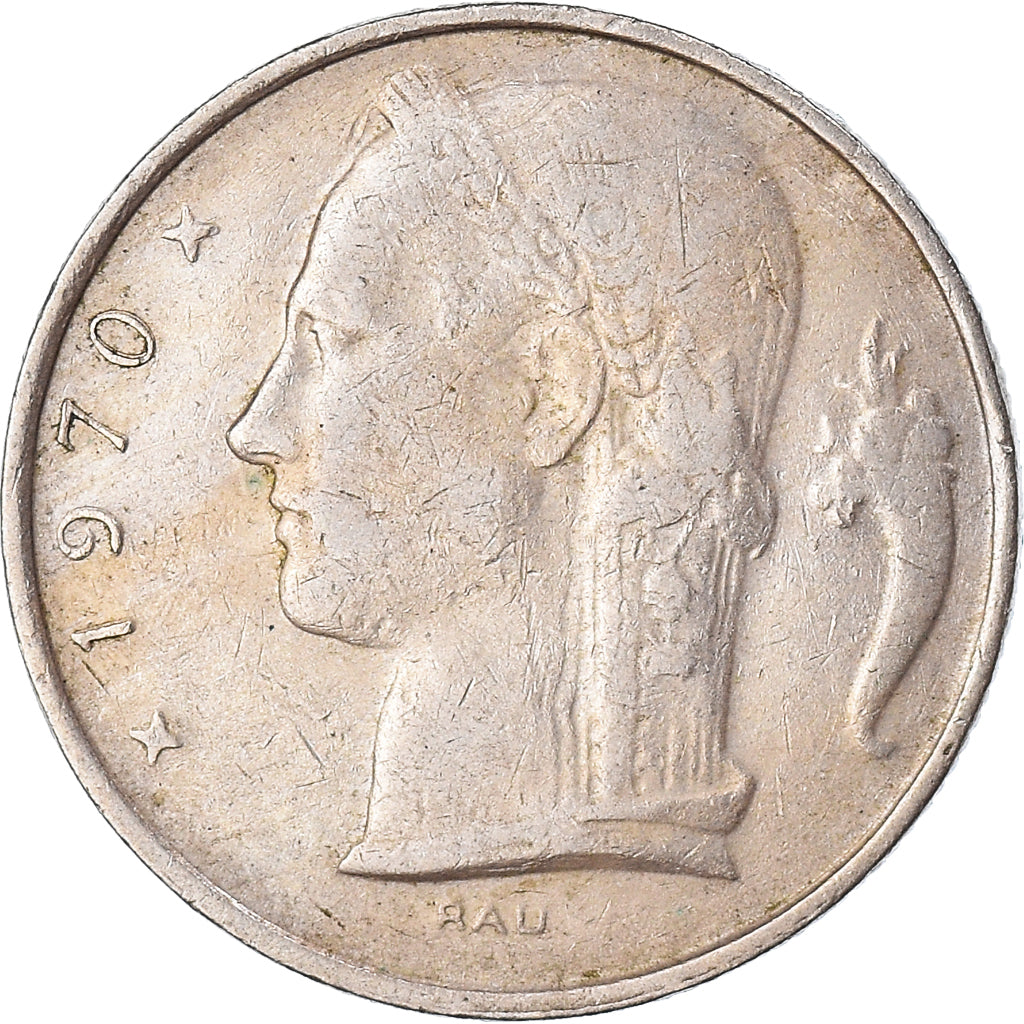Coin, Belgium, 5 Francs, 5 Frank, 1970, EF(40-45), Copper-nickel, KM:134.1