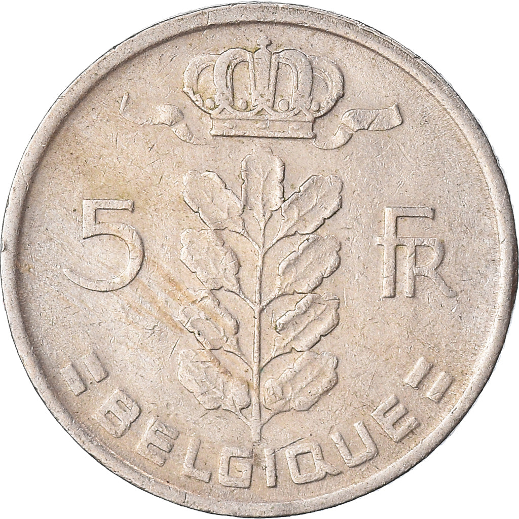 Coin, Belgium, 5 Francs, 5 Frank, 1970, EF(40-45), Copper-nickel, KM:134.1