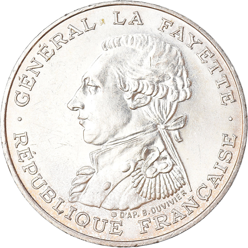Coin, France, Lafayette, 100 Francs, 1987, EF(40-45), Silver, KM:962