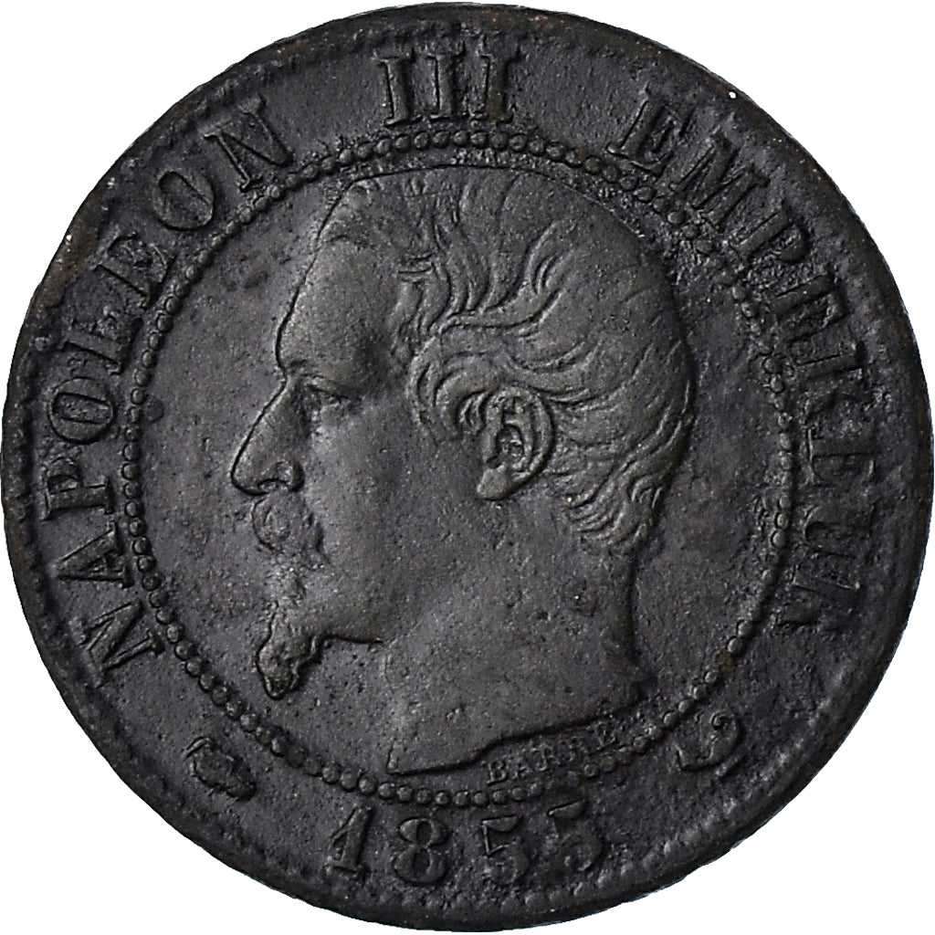 Coin, France, Napoleon III, Napoléon III, Centime, 1855, Lille, EF(40-45)