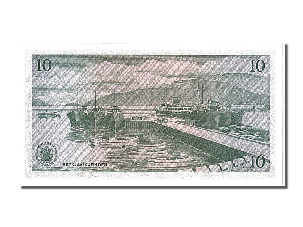 Iceland, 10 Krónur, 1961, KM #42, UNC(65-70), BA043631