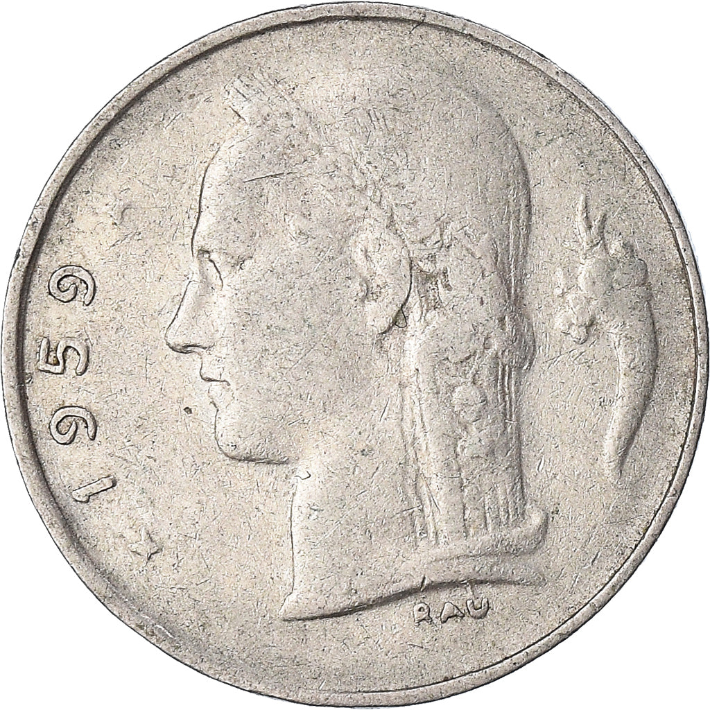 Munten, België, Franc, 1959, FR+, Cupro-nikkel, KM:142.1