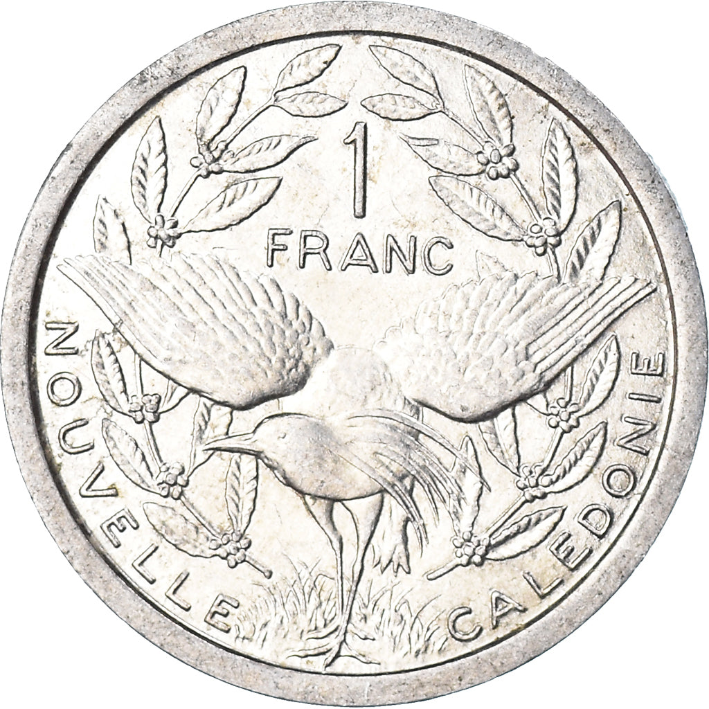 Coin, New Caledonia, Franc, 1988, Paris, EF(40-45), Aluminum, KM:10, Lecompte:49