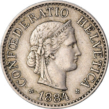 Münze, Schweiz, 10 Rappen, 1884, Bern, SS, Kupfer-Nickel, KM:27