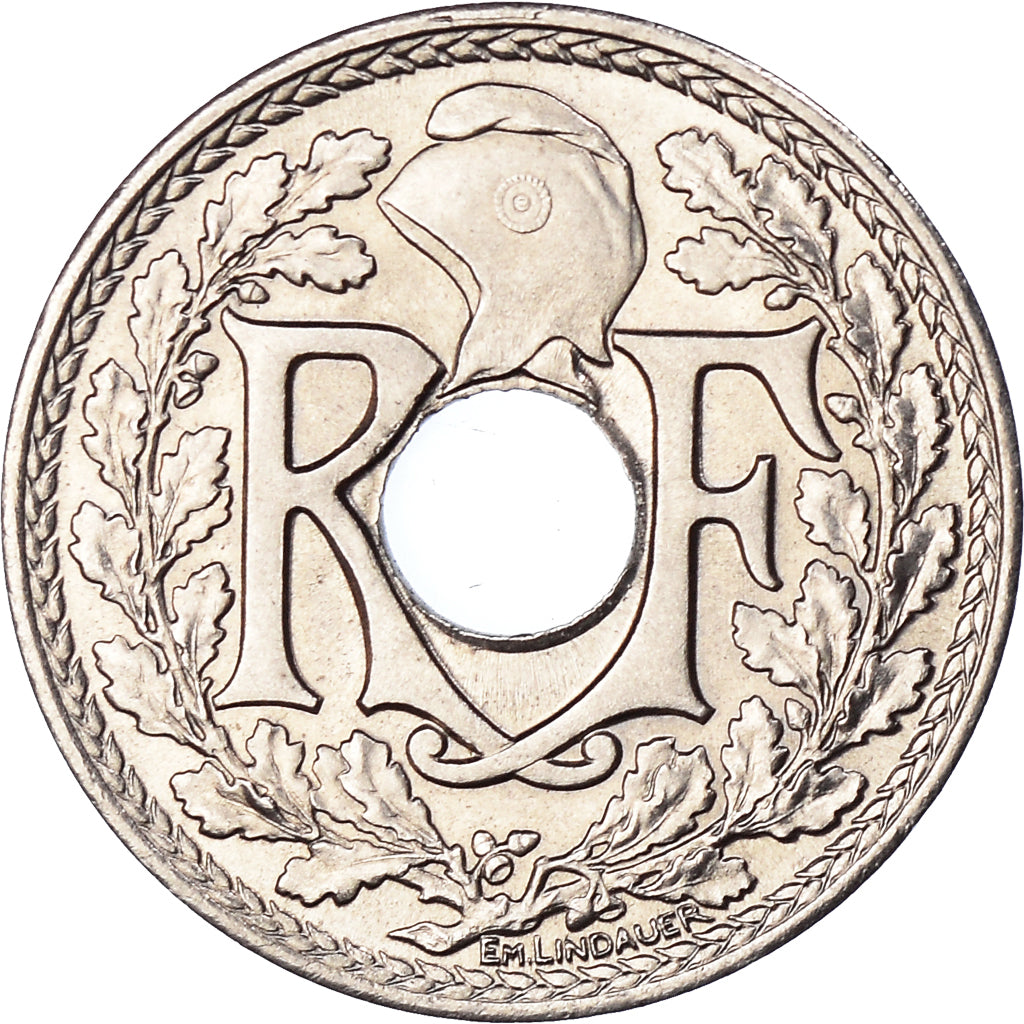 Munten, Frankrijk, Lindauer, 25 Centimes, 1914, Souligné, PR, Nickel, KM:867