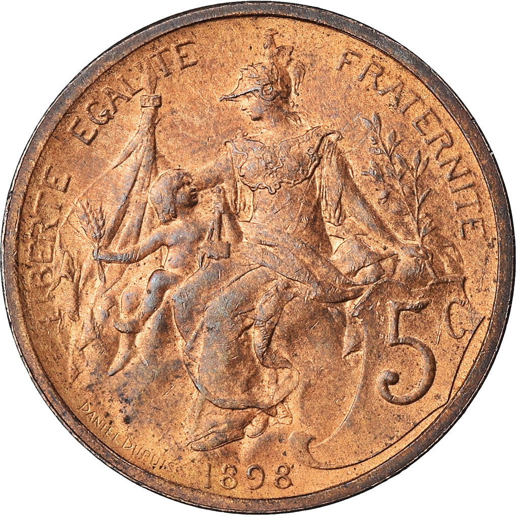 Coin, France, Dupuis, 5 Centimes, 1898, Paris, AU(55-58), Bronze, KM:842