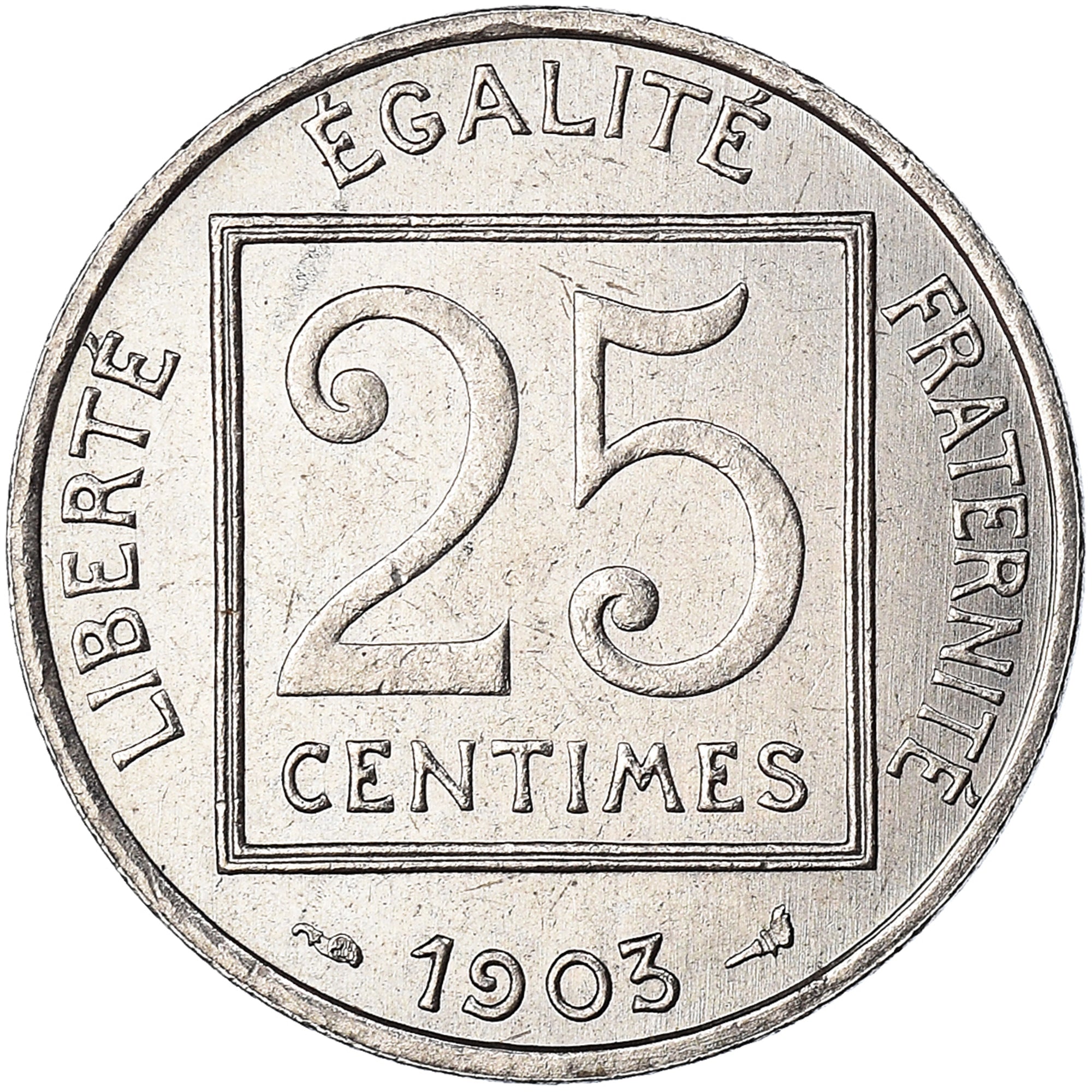 Monnaie, France, Patey, 25 Centimes, 1903, Paris, SUP, Nickel, Gadoury:362