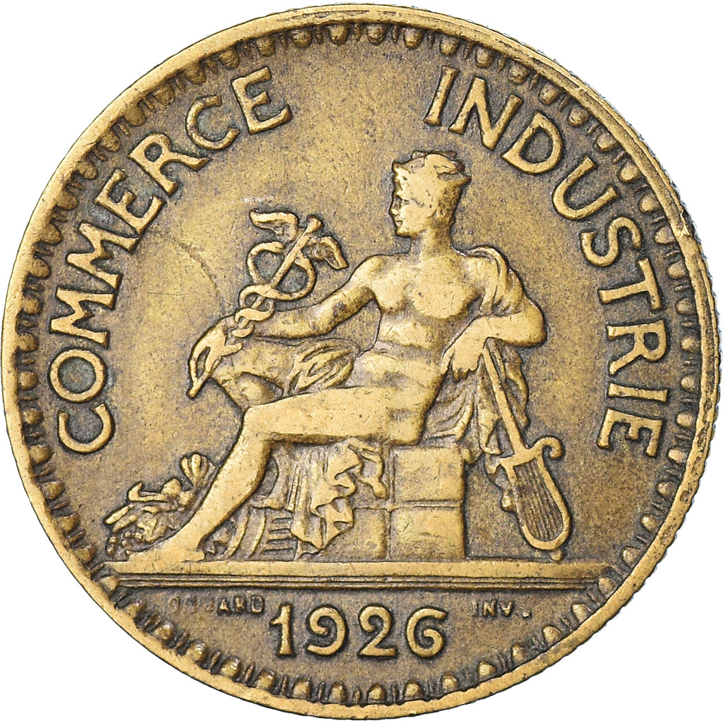 Coin, France, Chambre de commerce, 2 Francs, 1926, Paris, VF(30-35)