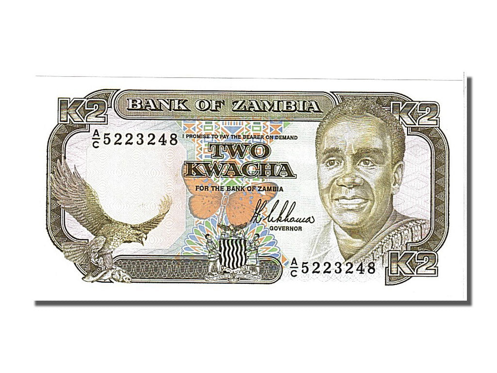 Banknote, Zambia, 2 Kwacha, 1989, UNC(65-70)