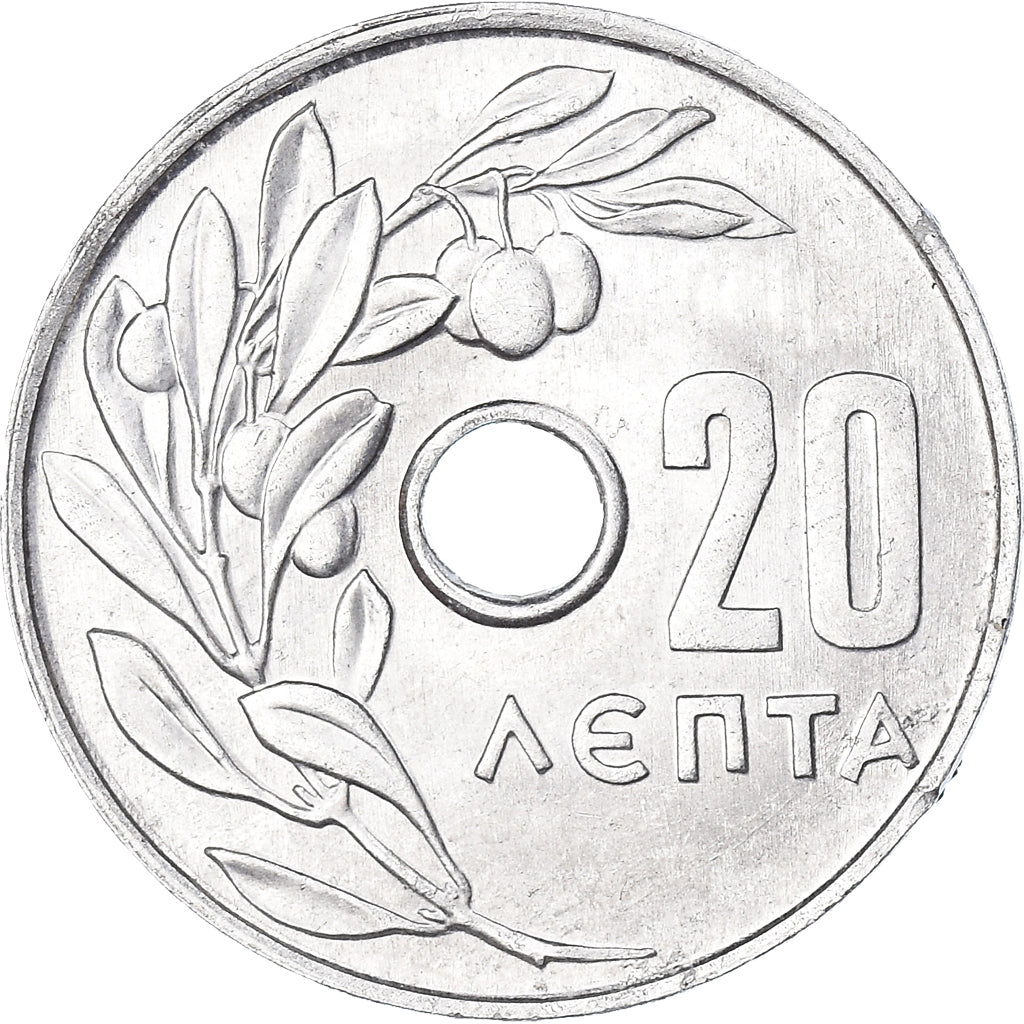 Moneta, Grecia, 20 Lepta, 1969, SPL-, Metallo comune, KM:TS37