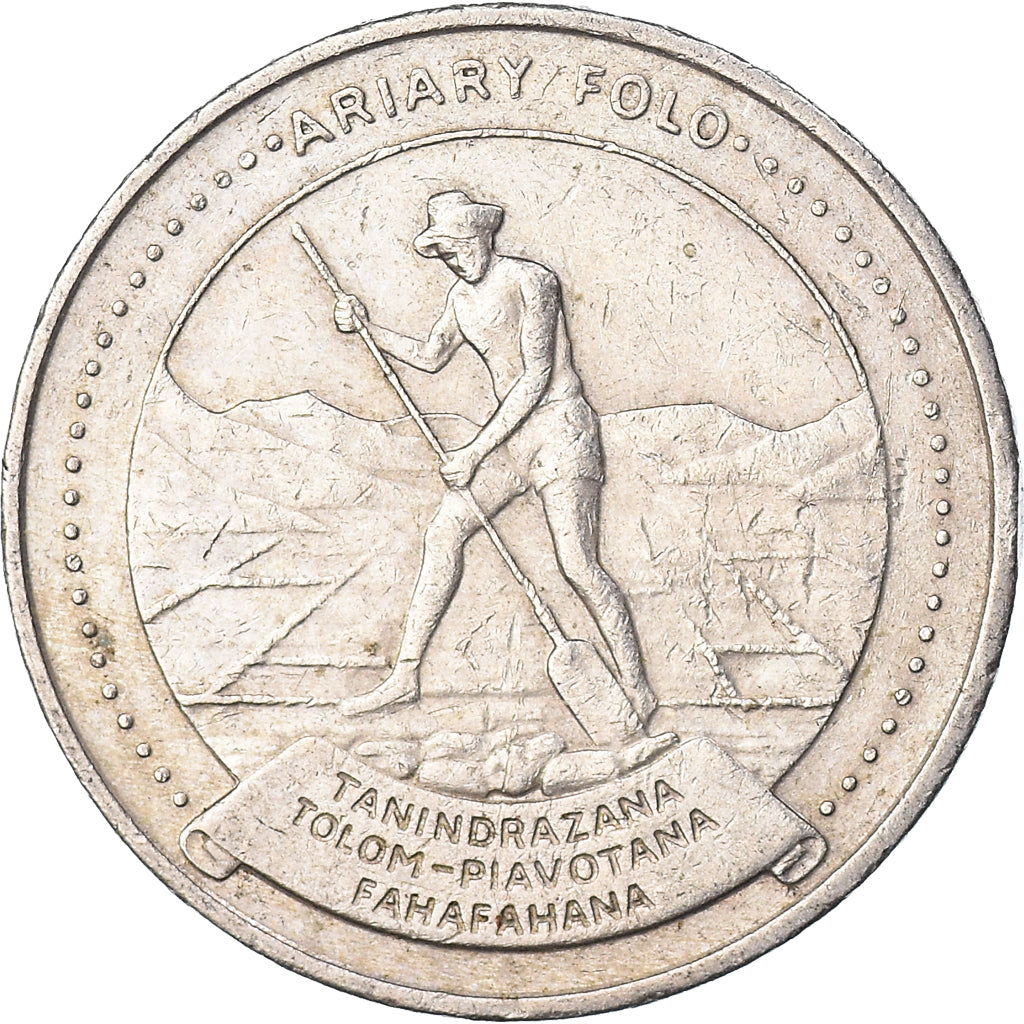 Coin, Madagascar, 10 Ariary, 1983, VF(30-35), Copper-nickel, KM:13b