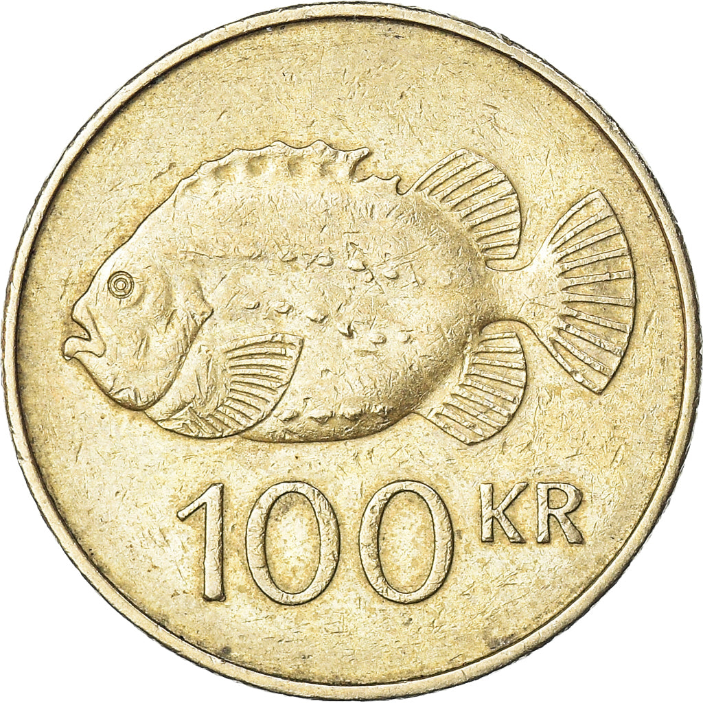 Moneta, Islanda, 100 Kronur, 1995, BB, Nichel-ottone, KM:35