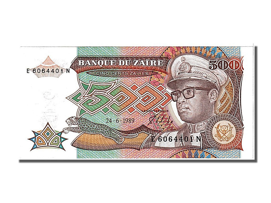 Banknote, Zaire, 500 Zaïres, 1989, 1989-06-24, UNC(65-70)