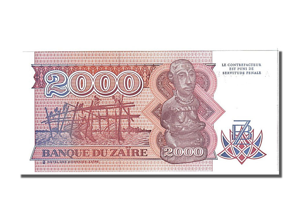 Zaïre, 2000 Zaïres, 1991, KM #36a, 1991-10-01, UNC(65-70), 0584970