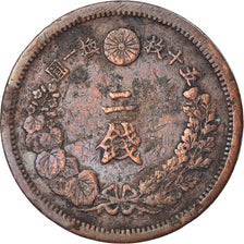 Coin, Japan, Mutsuhito, 2 Sen, 1876, VF(20-25), Bronze, KM:18.1