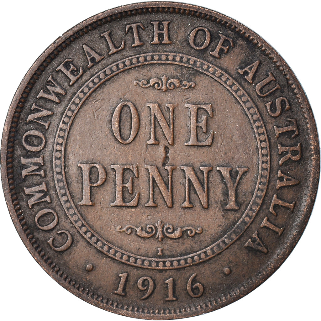 Coin, Australia, George V, Penny, 1916, VF(30-35), Bronze, KM:23