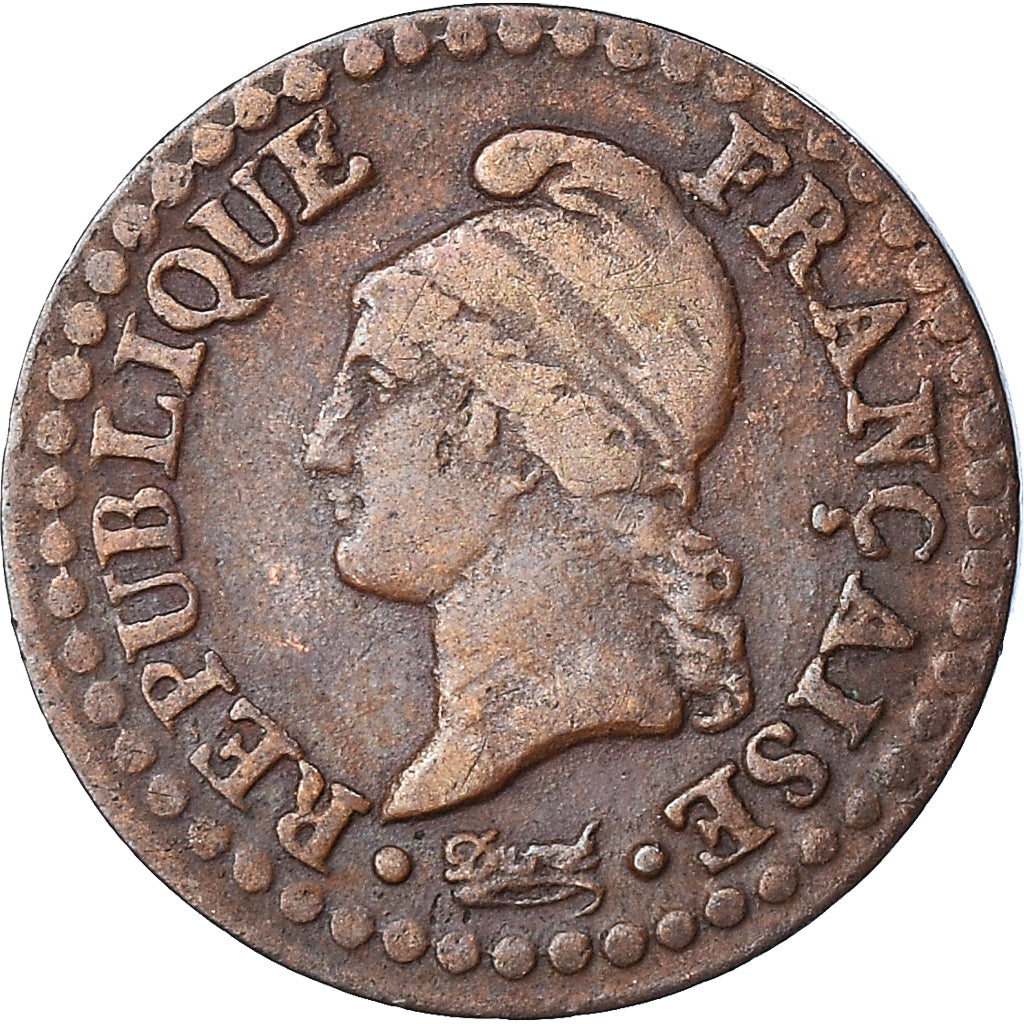Coin, France, Dupré, Centime, AN 6, Paris, EF(40-45), Bronze, KM:646