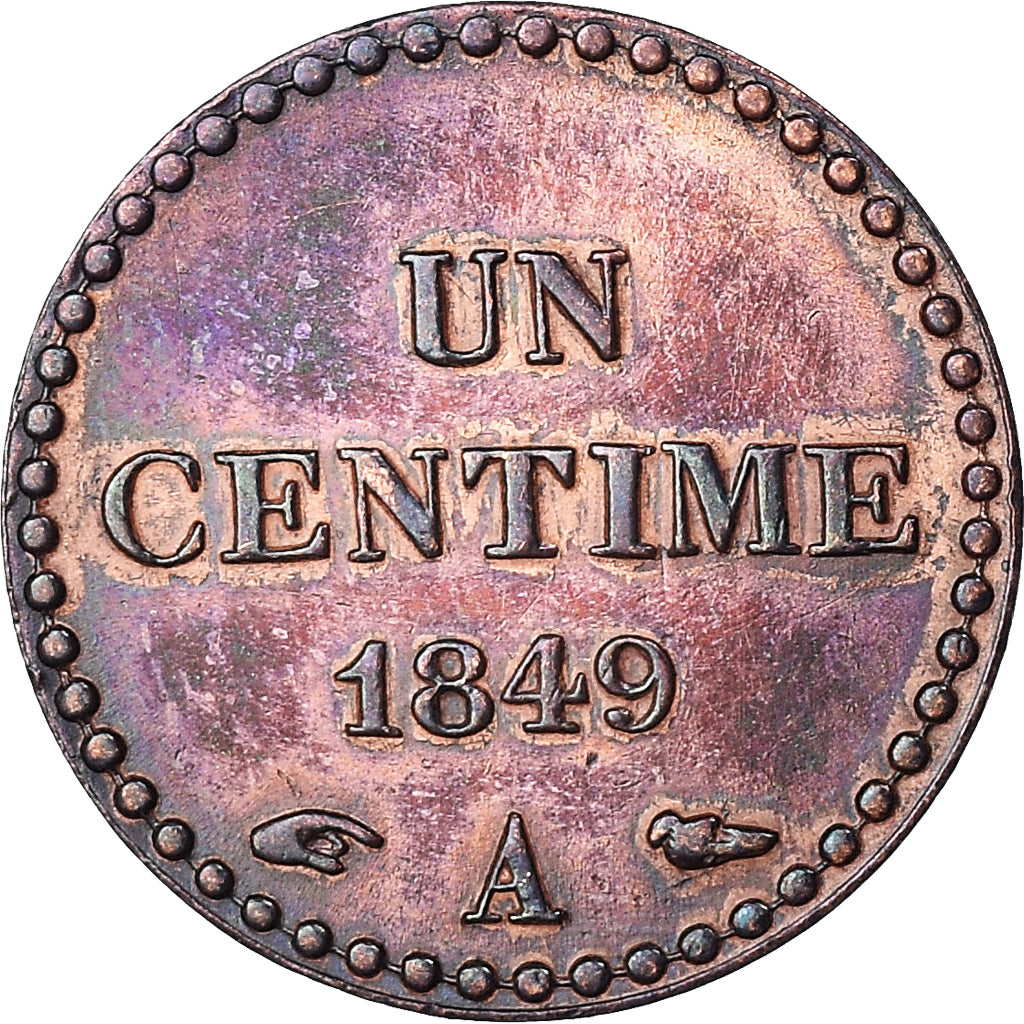 Coin, France, Dupré, Centime, 1849, Paris, AU(55-58), Bronze, KM:754