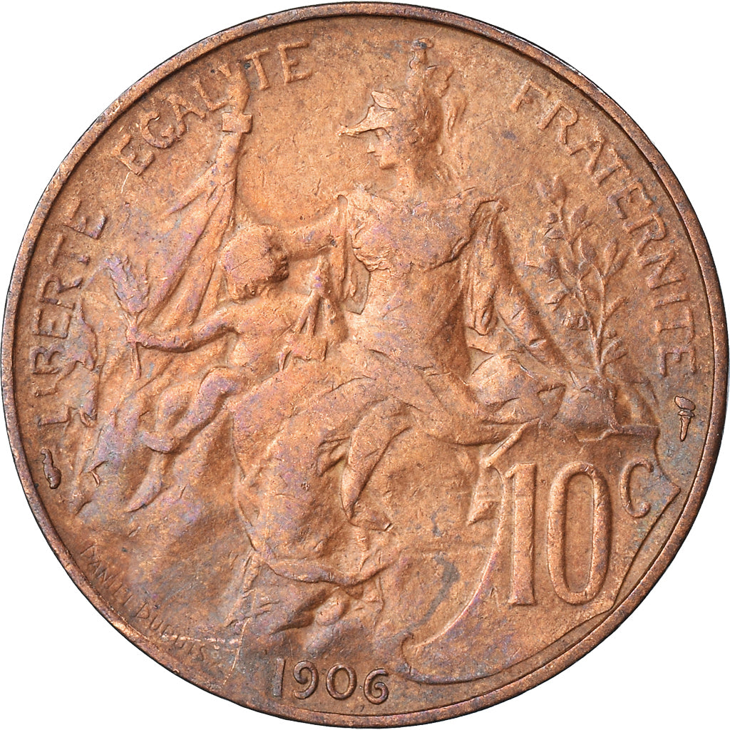 Münze, Frankreich, Dupuis, 10 Centimes, 1906, Paris, S+, Bronze, KM:843