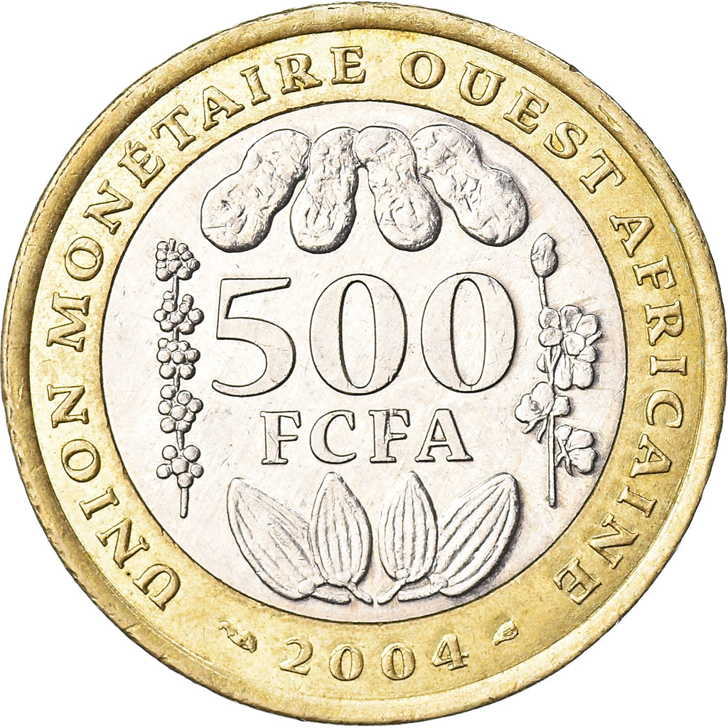 Münze, West African States, 500 Francs, 2004, SS, Bi-Metallic, KM:15