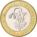 Coin, West African States, 500 Francs, 2003, Paris, EF(40-45), Bi-Metallic