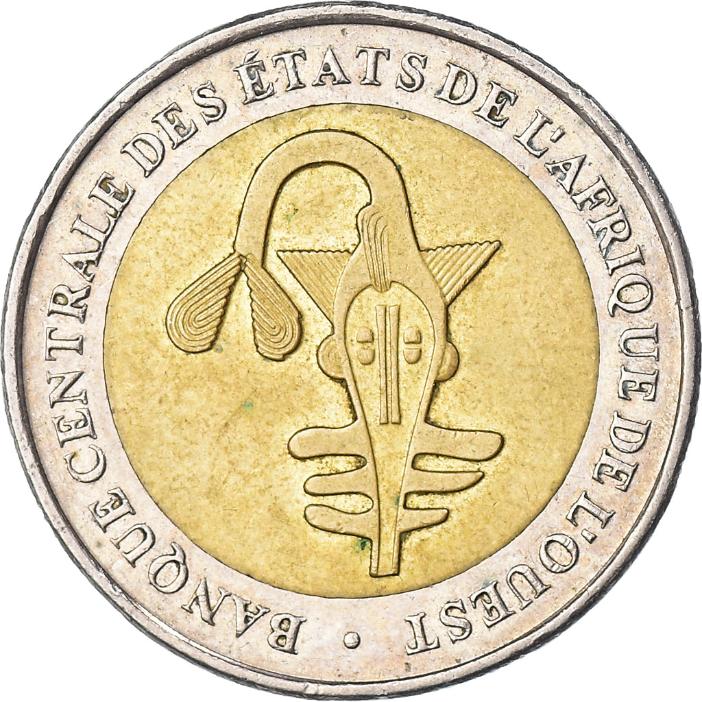 Coin, West African States, 200 Francs, 2003, Paris, EF(40-45), Bi-Metallic