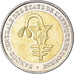 Coin, West African States, 200 Francs, 2003, Paris, EF(40-45), Bi-Metallic