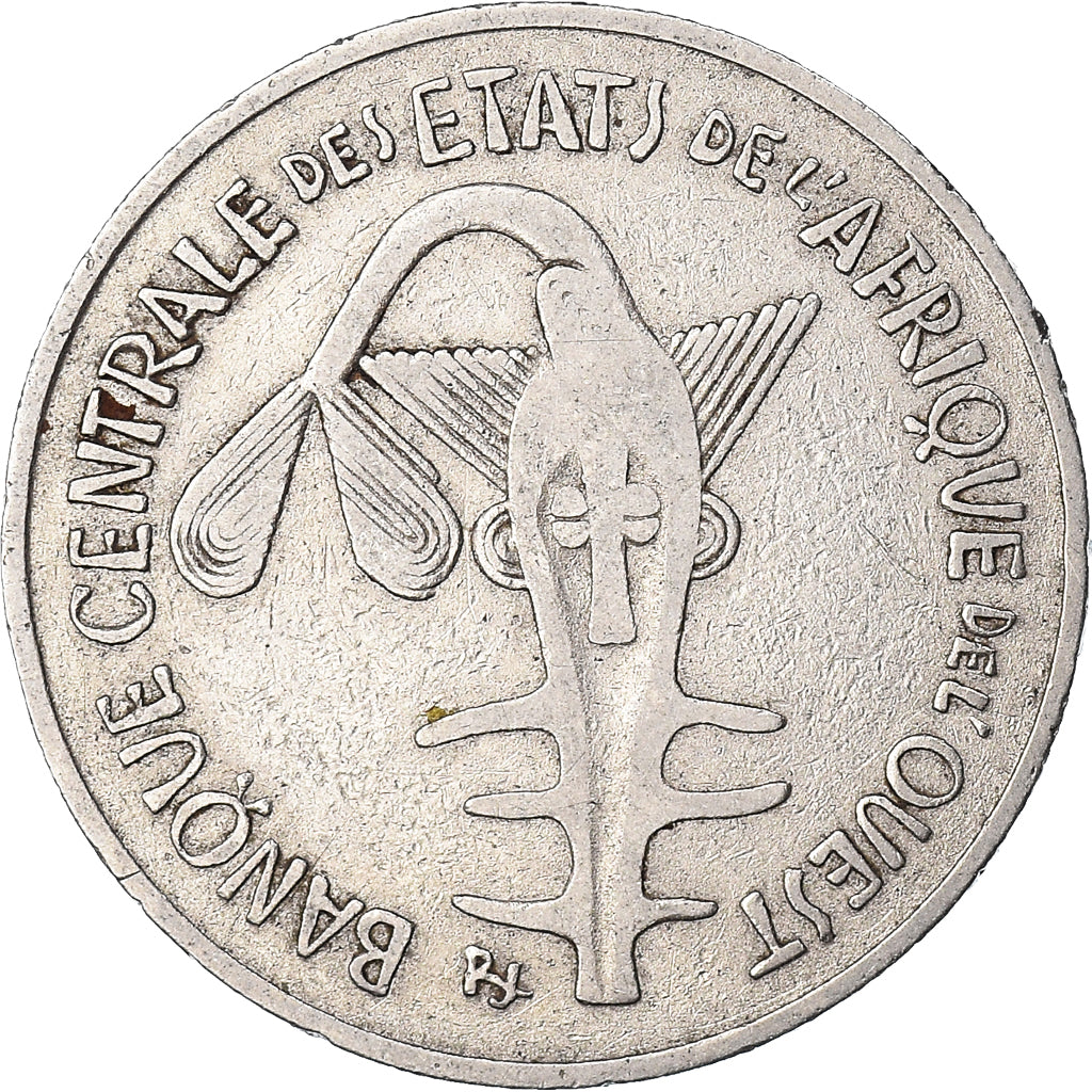Moneda, Estados del África Occidental, 100 Francs, 1972, BC+, Níquel, KM:4