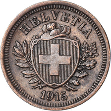 Coin, Switzerland, Rappen, 1915, Bern, AU(55-58), Bronze, KM:3.2