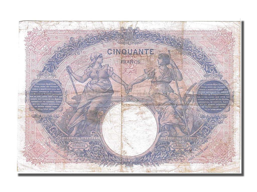 50 Francs type Bleu et Rose
