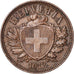 Moneda, Suiza, 2 Rappen, 1912, Bern, MBC+, Bronce, KM:4.2