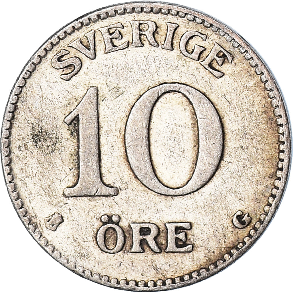 Munten, Zweden, Gustaf V, 10 Öre, 1935, ZF, Zilver, KM:780