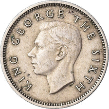 Coin, New Zealand, George VI, 6 Pence, 1951, EF(40-45), Copper-nickel, KM:16