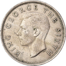 Moneta, Nowa Zelandia, George VI, Florin, 1950, EF(40-45), Miedź-Nikiel, KM:18